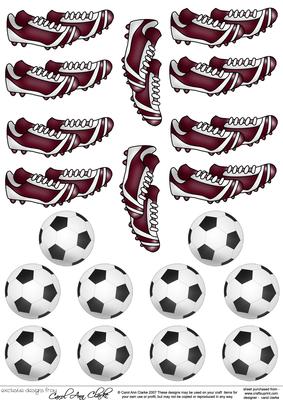 Footballs & Football Boots 3D Decoupage Designs