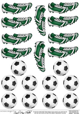 Footballs & Football Boots 3D Decoupage Designs