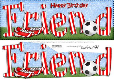 Happy Birthday Friend Large Dl 3D Decoupage