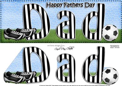 Large Dl Fathers Day Dad Card & 3D Decoupage
