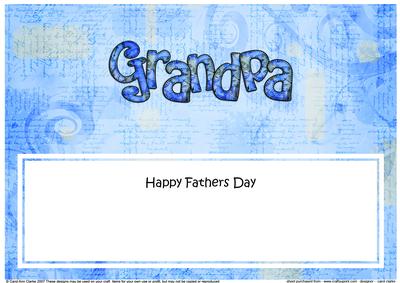 Happy Fathers Day Grandpa Matching Large Dl Insert
