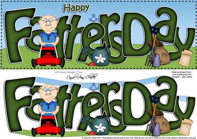 Large Dl Fathers Day Card & 3D Decoupage