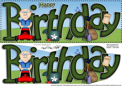 Large Dl Birthday Card & 3D Decoupage