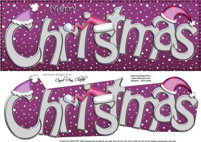 Large Dl Merry Christmas Quick Card 3D Decoupage