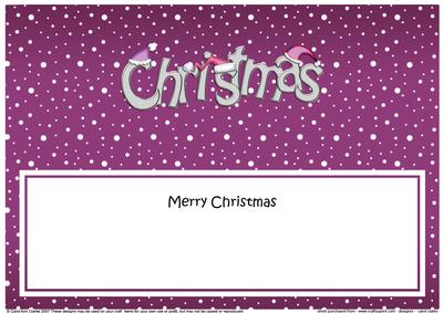 Xmas Merry Christmas Matching Large Dl Insert