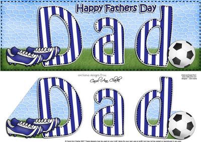 Large Dl Fathers Day Dad Quick Card N 3D Decoupage