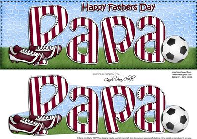 Large Dl Fathers Day Papa Quick Card N 3D Decoupage