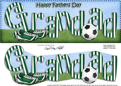 Large Dl Fathers Day Grandad Quick Card N 3D Decoupage