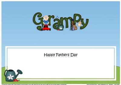 Happy Fathers Day Grampy Matching Large Dl Insert