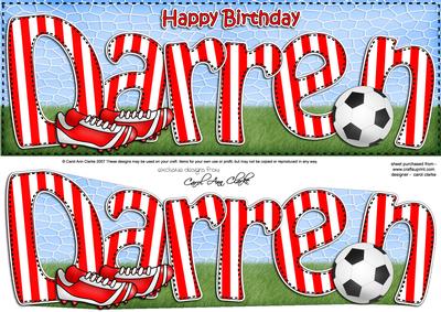 Happy Birthday Darren Large Dl 3D Decoupage