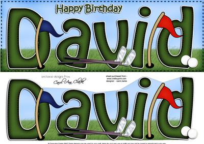 Happy Birthday David Large Dl 3D Decoupage