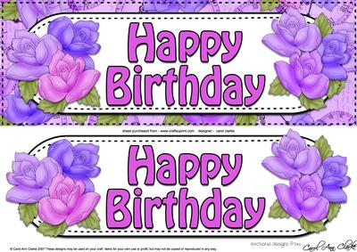 Large Dl Happy Birthday Card & 3D Decoupage