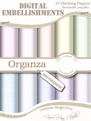 Semi-transparent Sorbet Baby 'organza' Digital Embellishments