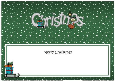 Xmas Merry Christmas Matching Large Dl Insert