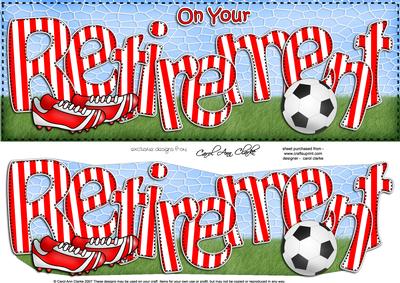 Large Dl on Your Retirement Card & 3D Decoupage