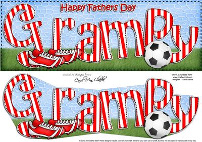 Large Dl Fathers Day Grampy Card & 3D Decoupage