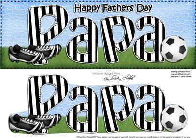 Large Dl Fathers Day Papa Card & 3D Decoupage