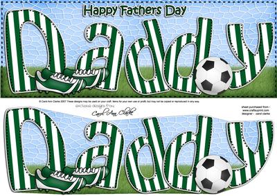 Large Dl Happy Fathers Day Daddy Card & 3D Decoupage