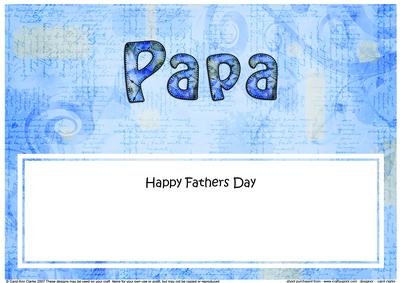 Happy Fathers Day Papa Matching Large Dl Insert