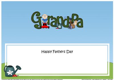 Happy Fathers Day Grandpa Matching Large Dl Insert