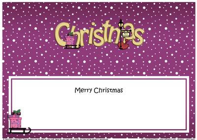 Xmas Merry Christmas Matching Large Dl Insert