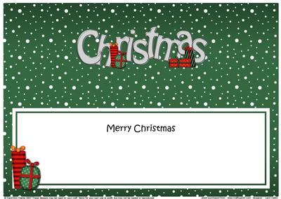 Xmas Merry Christmas Matching Large Dl Insert