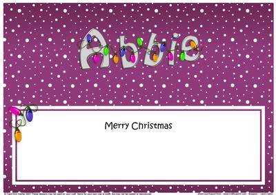 Xmas Merry Christmas Abbie Matching Large Dl Insert