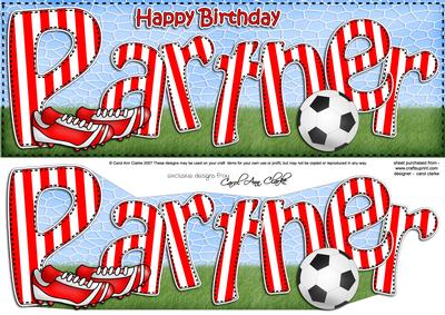 Birthday Partner Large Dl Quick Card 3D Decoupage