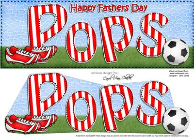 Fathers Day Pops Large Dl Quick Card 3D Decoupage