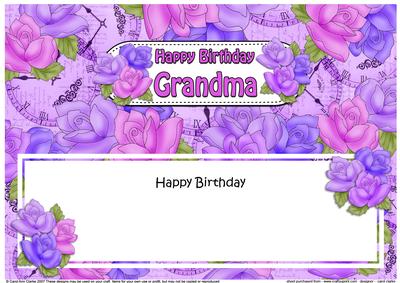 Large Dl Birthday Grandma Matching Large Dl Insert
