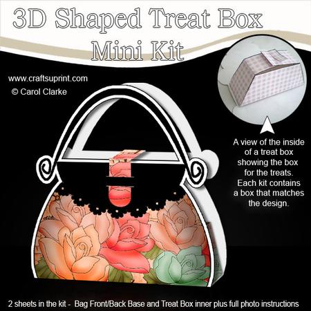 Time for Roses Handbag Shaped Treat or Favour Box Mini Kit