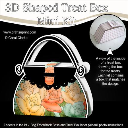 Time for Roses Handbag Shaped Treat or Favour Box Mini Kit