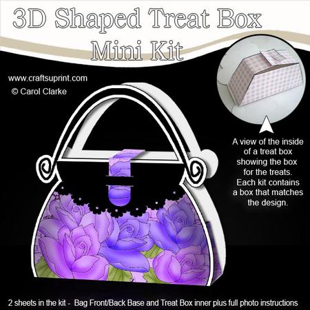 Time for Roses Handbag Shaped Treat or Favour Box Mini Kit