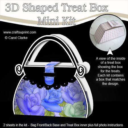 Time for Roses Handbag Shaped Treat or Favour Box Mini Kit