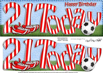 Large Dl 21 Today Card & 3D Decoupage
