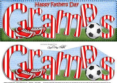 Large Dl Fathers Day Gramps Card & 3D Decoupage