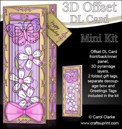 3D Offset Dl Butterfly Bouquet Pyramage Mini Kit