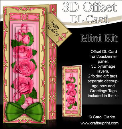 3D Offset Dl Just Roses Pyramage Mini Kit