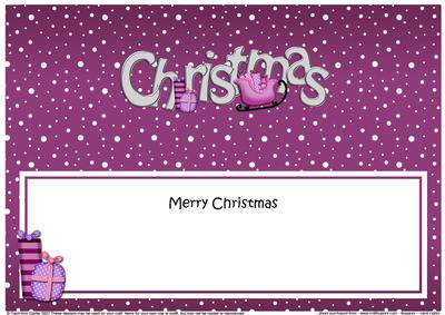 Xmas Merry Christmas Matching Large Dl Insert