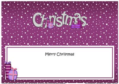 Xmas Merry Christmas Matching Large Dl Insert
