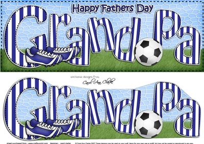Large Dl Fathers Day Grandpa Card & 3D Decoupage