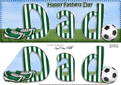 Large Dl Happy Fathers Day Dad Quick Card & 3D Decoupage