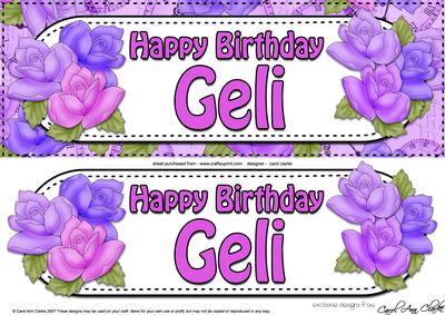 Large Dl Happy Birthday Geli Quick Card & 3D Decoupage