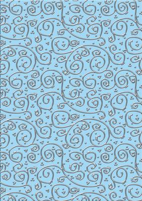 Sorbet 'cyan/silver Metallic Swirls' Backing Paper