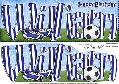 Large Dl Birthday William Quick Card N 3D Decoupage
