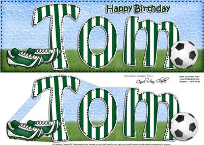 Large Dl Birthday Tom Quick Card N 3D Decoupage