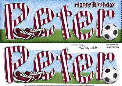 Large Dl Birthday Peter Quick Card N 3D Decoupage