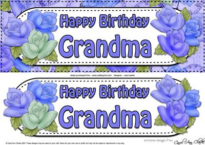 Large Dl Birthday Grandma Quick Card N 3D Decoupage