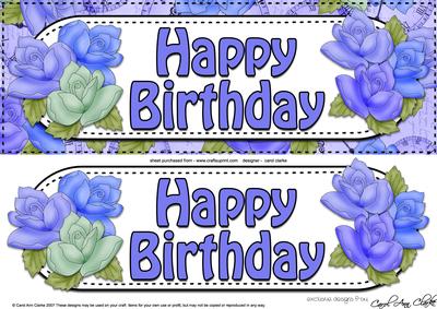 Large Dl Birthday Quick Card N 3D Decoupage