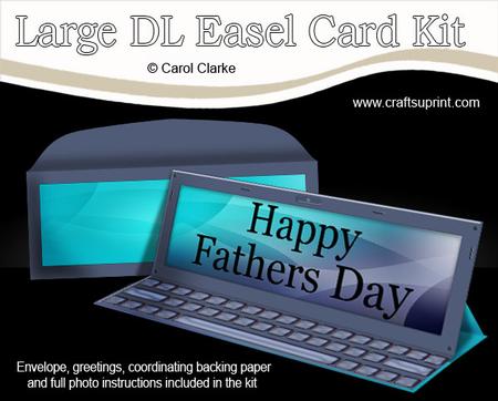 Large Dl Fathers Day Computer Easel Card & Envelope